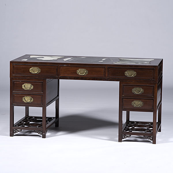 Chinese Mahogany Desk Chinese. A