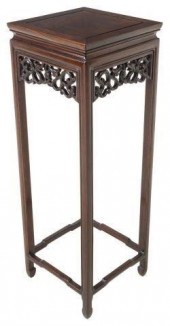 CHINESE MAHOGANY PLANT STAND P