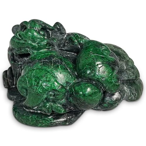 CHINESE MALACHITE FOO DOG BOULDER