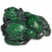 CHINESE MALACHITE FOO DOG BOUL