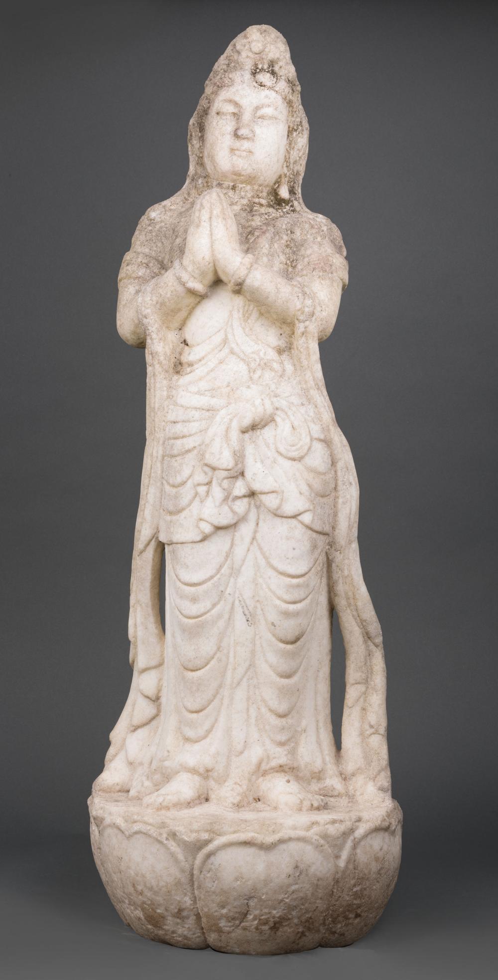 CHINESE MARBLE FIGURE OF