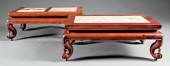 CHINESE MARBLE INSET TABLE-FOR