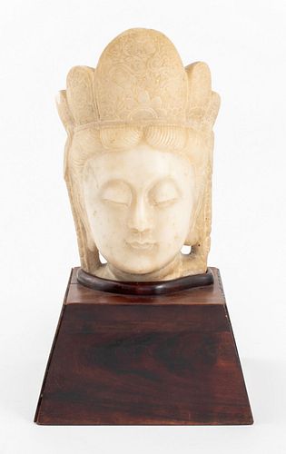 CHINESE MARBLE QUAN YIN HEAD