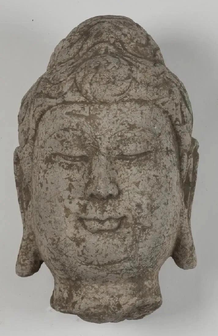 CHINESE MARBLE STATUARY FRAGMENT OF