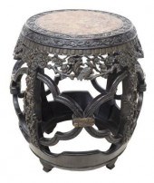 CHINESE MARBLE-TOP HARDWOOD GA