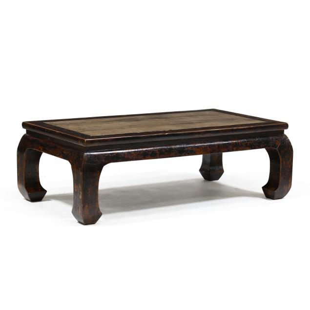 CHINESE MARBLE TOP OPIUM BED /