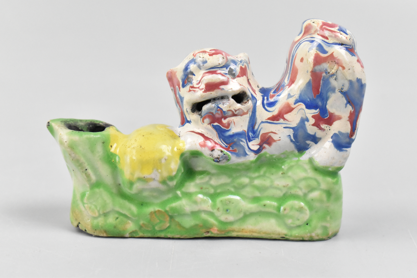 CHINESE MARBLEIZED GLAZED FOO