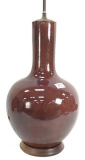 CHINESE MAROON FLAMBE GLAZED P