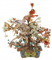 CHINESE MINERAL TREEon cloison