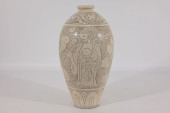 CHINESE MING CARVED CIZHOU VAS