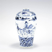 CHINESE MING DYNASTY BLUE AND