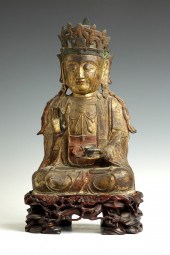 Chinese Ming Gilt Bronze Buddh