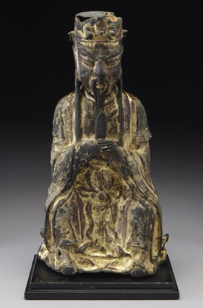 Chinese Ming gold lacquered