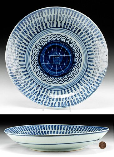 CHINESE MING PORCELAIN BLUE ON