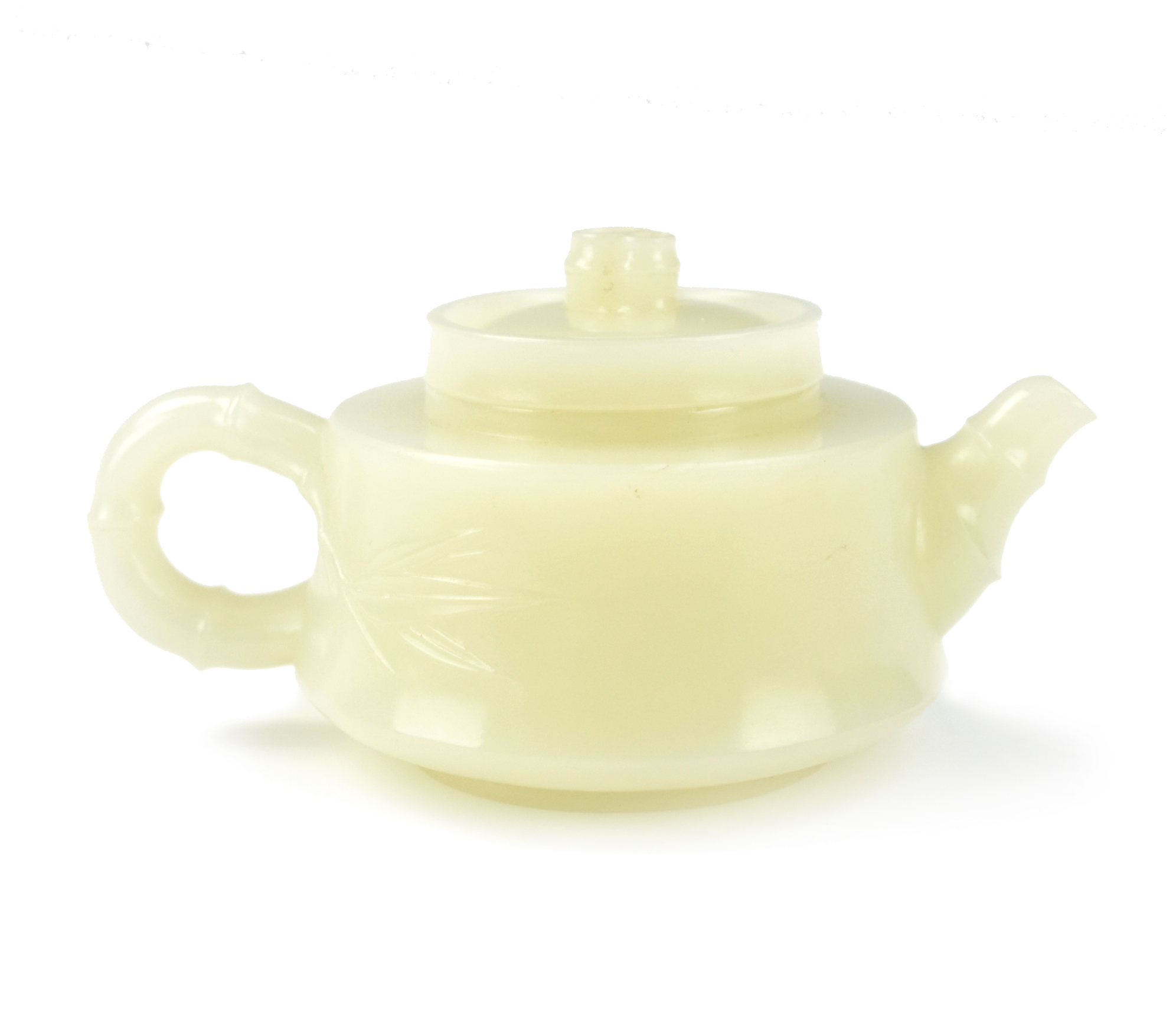 CHINESE MINI WHITE JADE TEAPOT