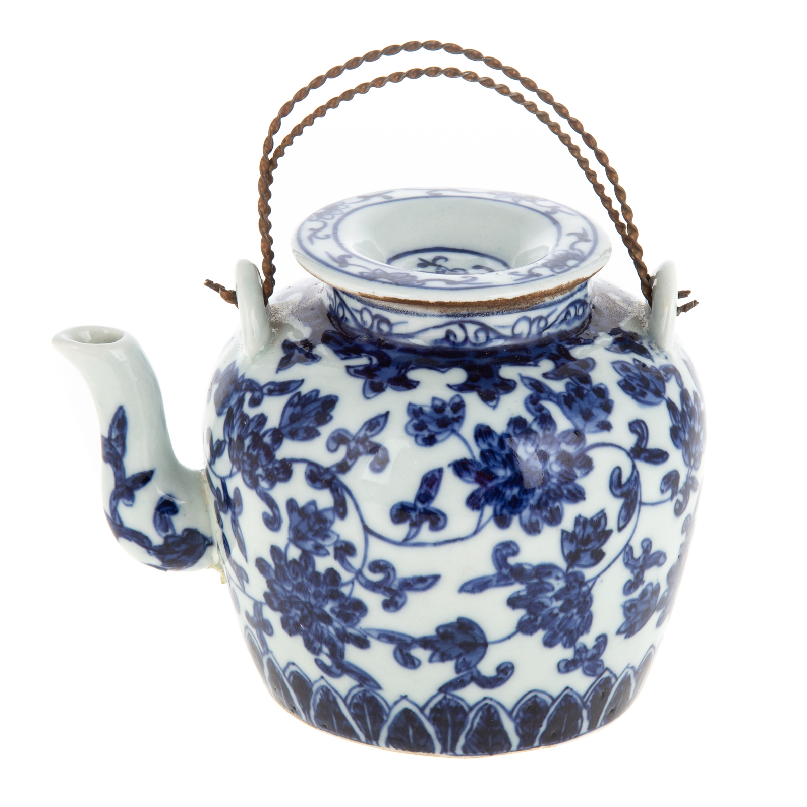 CHINESE MINIATURE BLUE/WHITE TEAPOT