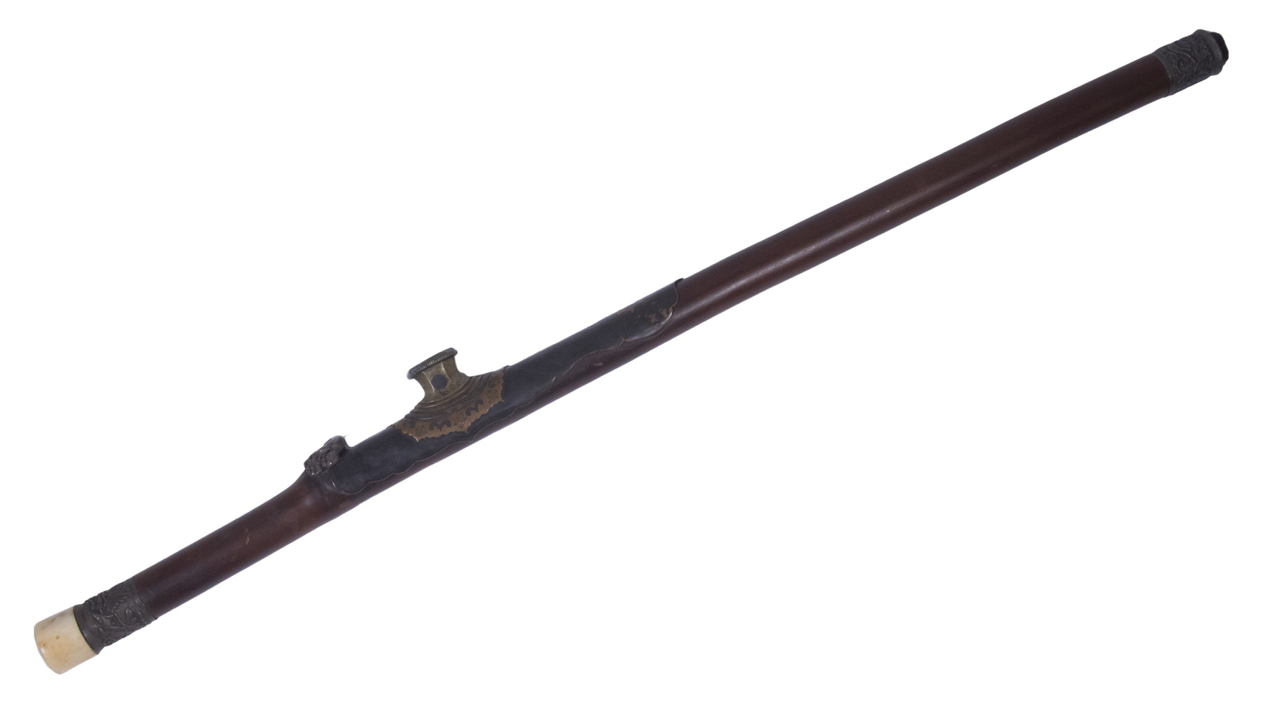 CHINESE MIXED METAL OPIUM PIPE Qing