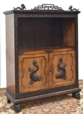 CHINESE MIXED WOOD CARVED DRAG