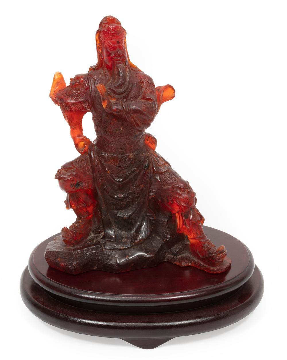 CHINESE MOLDED AMBER/AMBER-LIKE