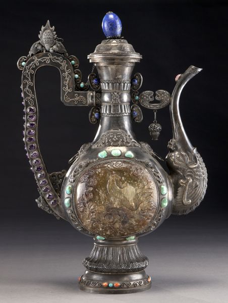 Chinese-Mongolian jade inlaid