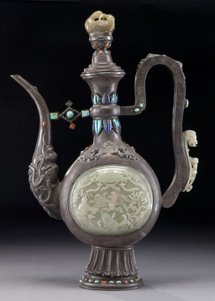 Chinese-Mongolian jade inlaid