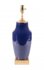 CHINESE MONOCHROME BLUE PORCEL