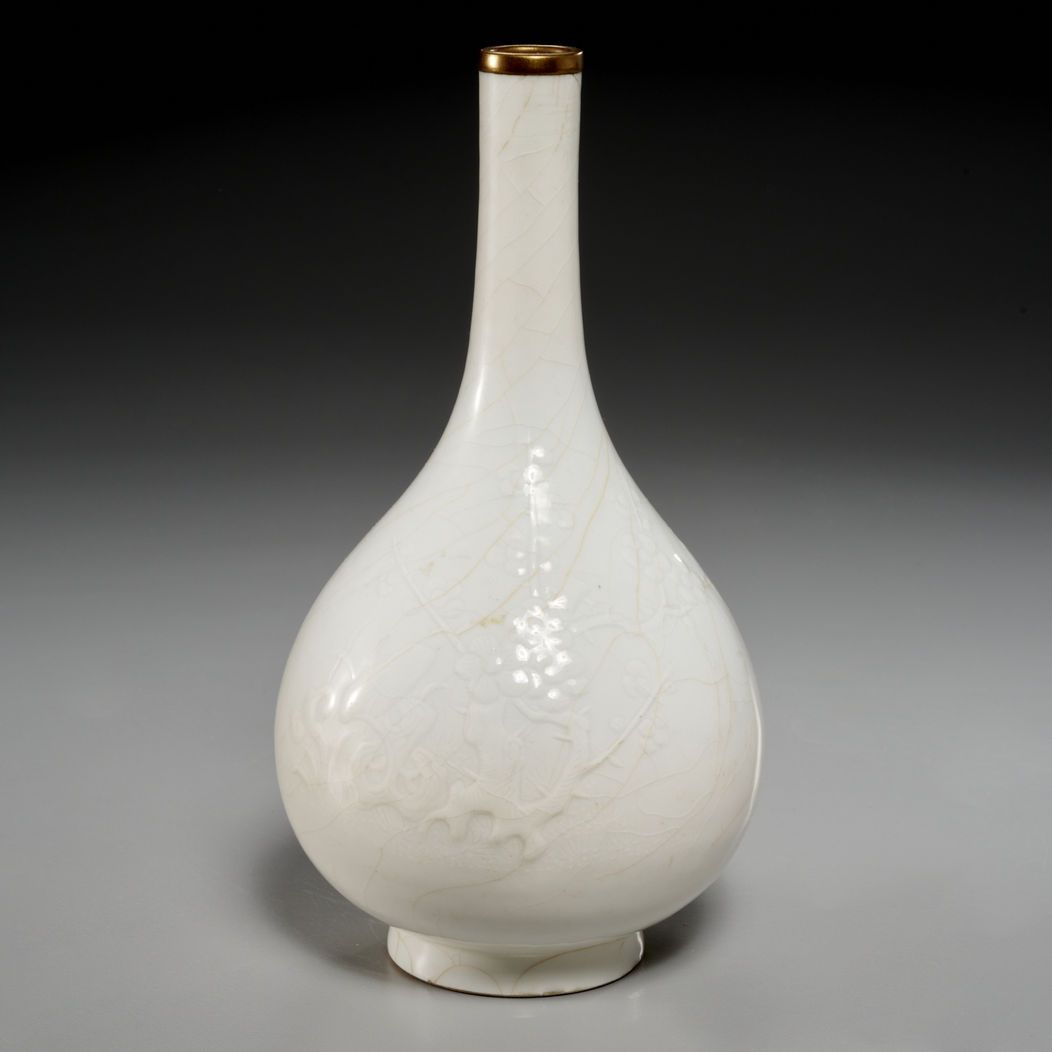 CHINESE MONOCHROME WHITE RELIEF