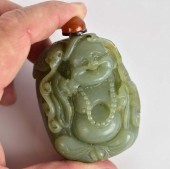 CHINESE MOSS GREEN JADE SNUFF