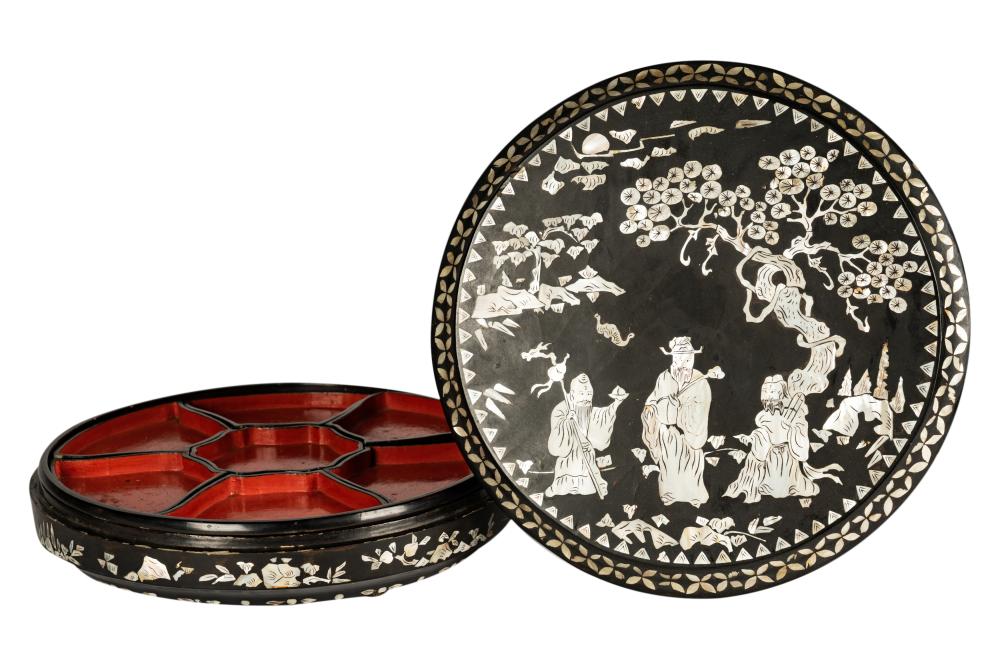 CHINESE MOTHER OF PEARL-INLAID