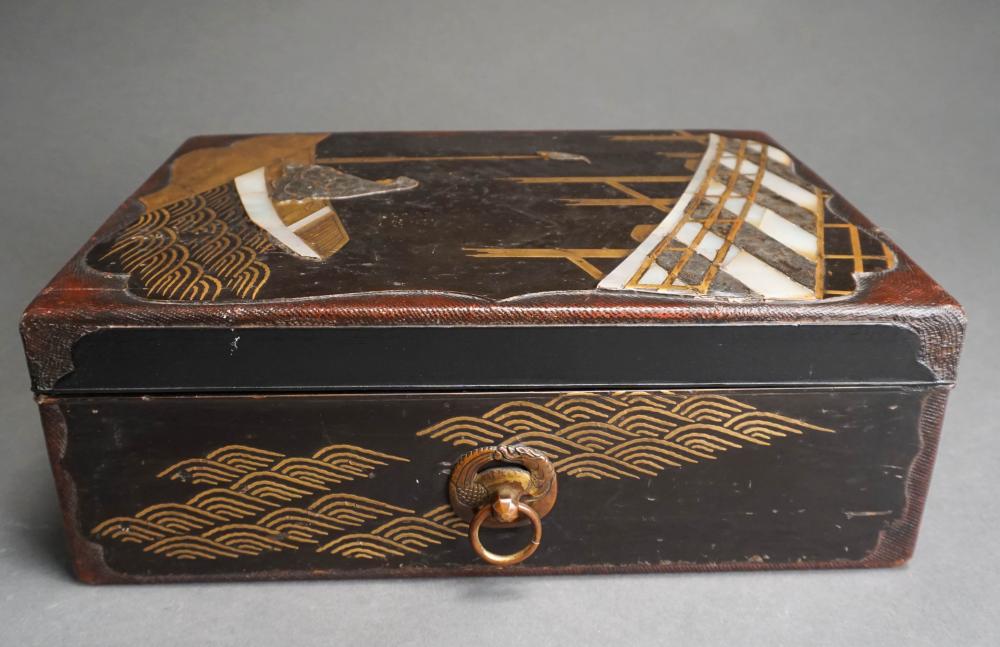 CHINESE MOTHER-OF-PEARL MOUNTED