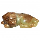 CHINESE MOTTLED CELADON JADE M