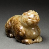 CHINESE MOTTLED CELADON JADE M
