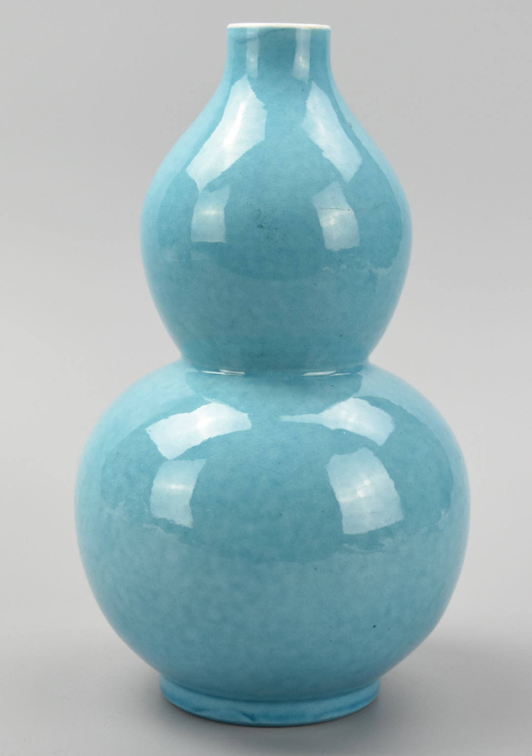 CHINESE MOTTLED CERULEAN BLUE GOURD