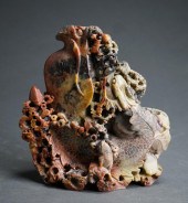 CHINESE MOTTLED SOAPSTONE CARV