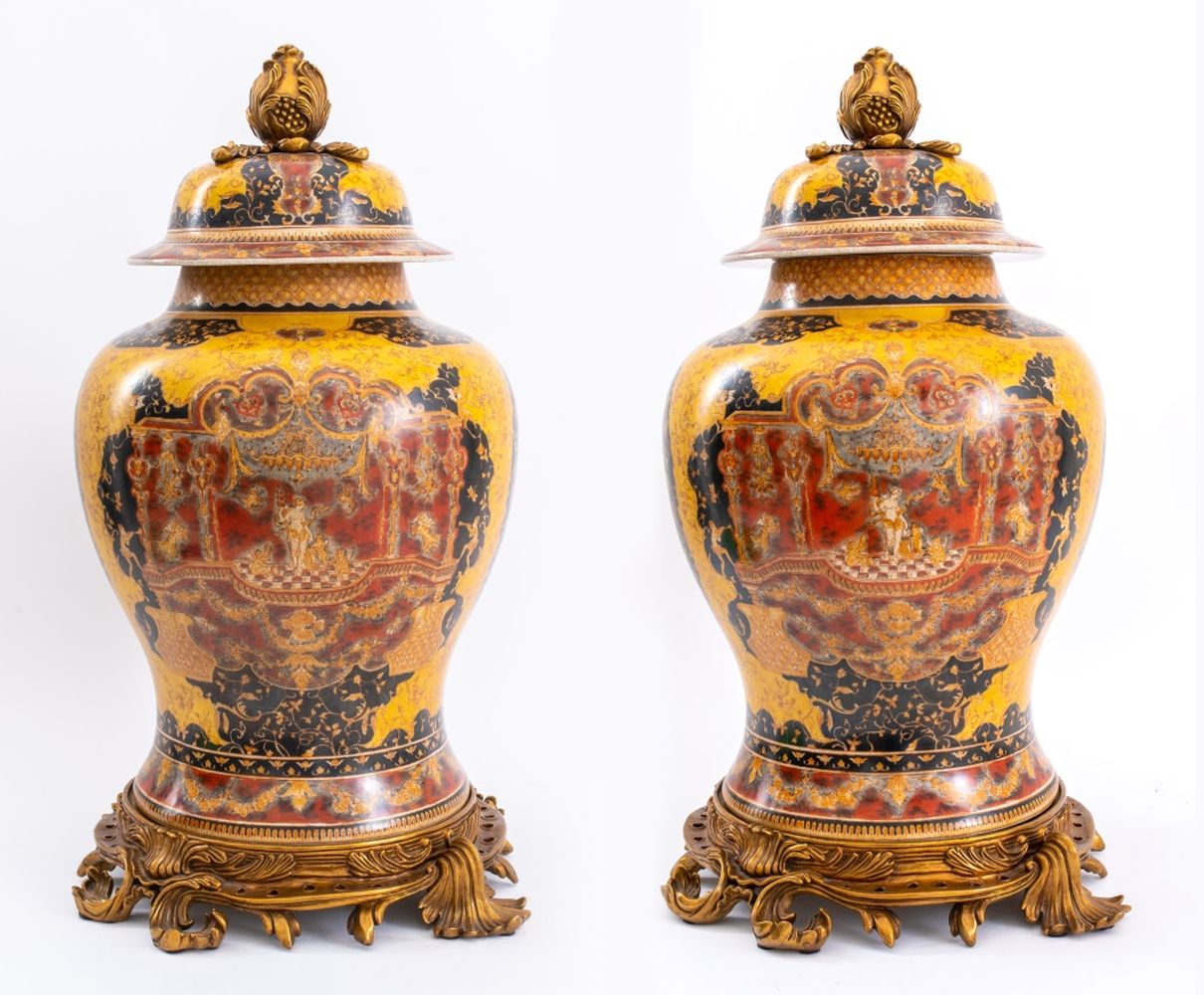 CHINESE MOUNTED PORCELAIN GINGER