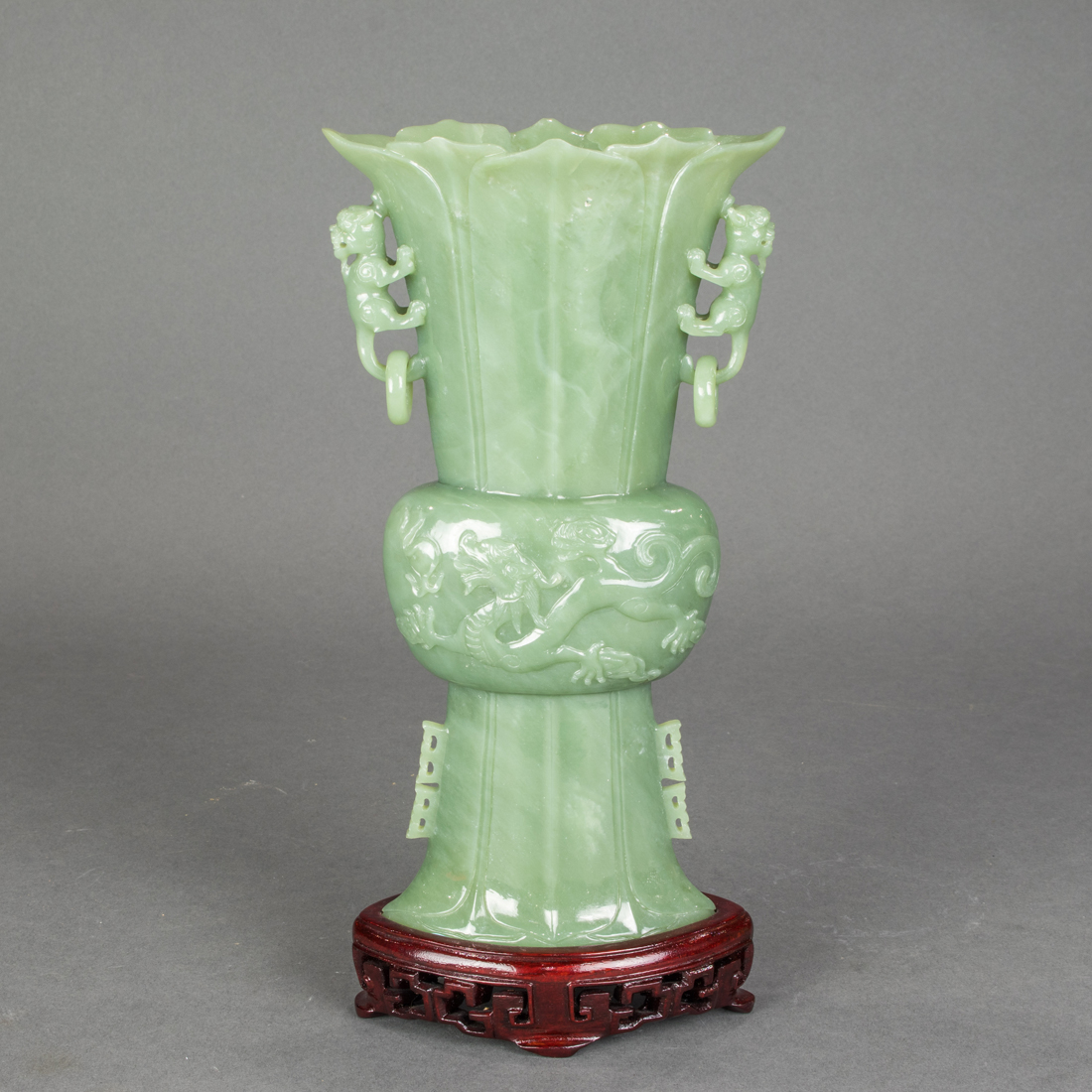 CHINESE MUGHAL STYLE CELADON JADE