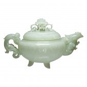CHINESE MUGHAL STYLE WHITE JAD