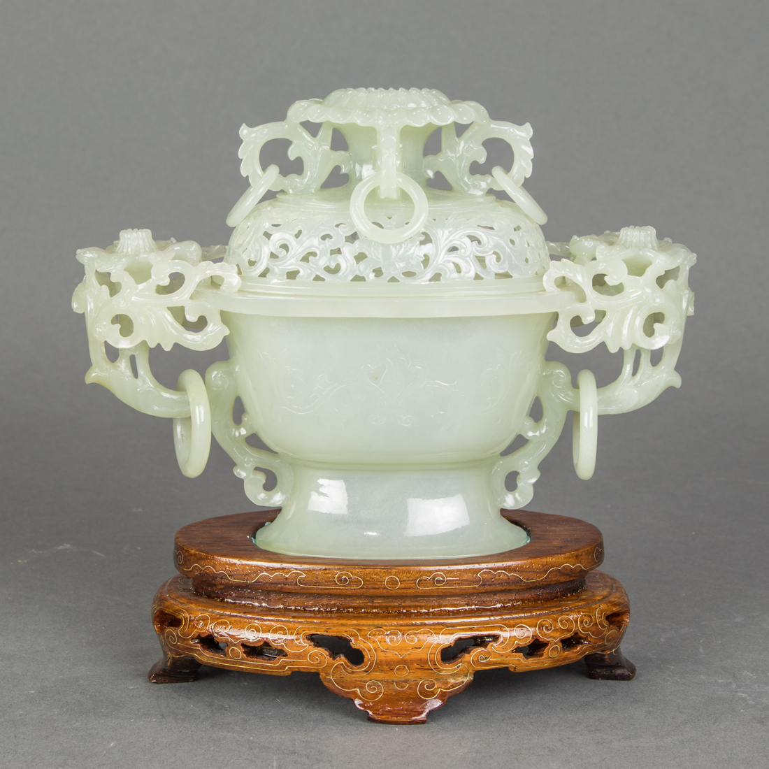 CHINESE MUGHAL STYLE WHITE JADE