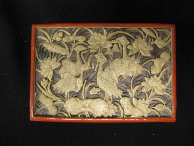 Chinese Multi-color Cinnabar Box