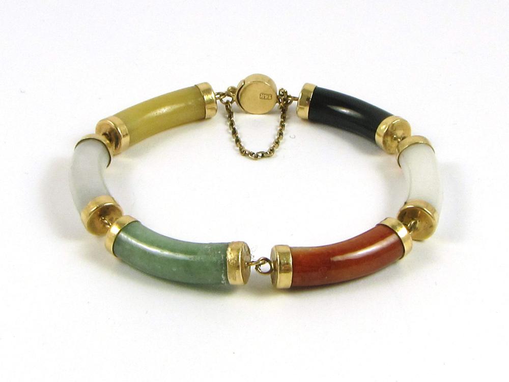 CHINESE MULTI-COLOR JADE AND
