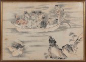 CHINESE MYTHOLOGICAL WATERCOLO