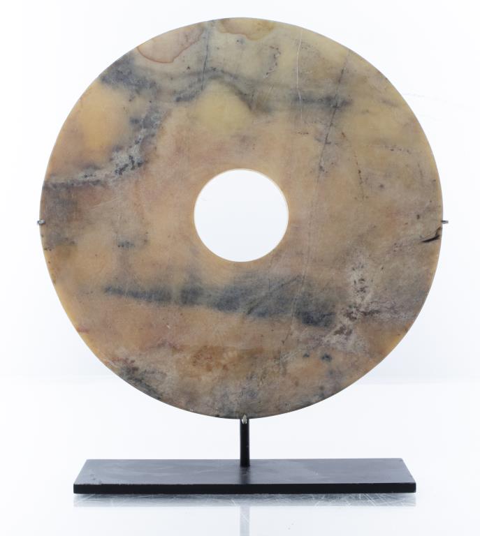 CHINESE NEOLITHIC HARDSTONE BI DISC