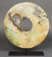 CHINESE NEOLITHIC JADE BI DISC