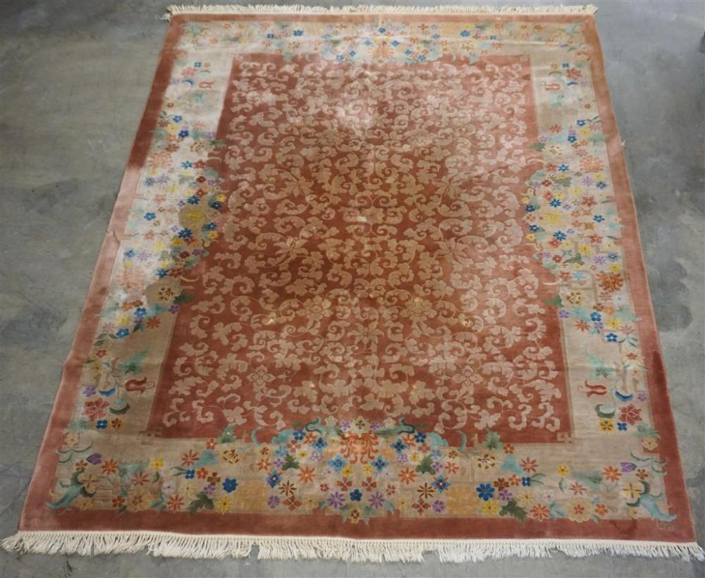 CHINESE NICHOLS RUG, 11 FEET 5 IN X
