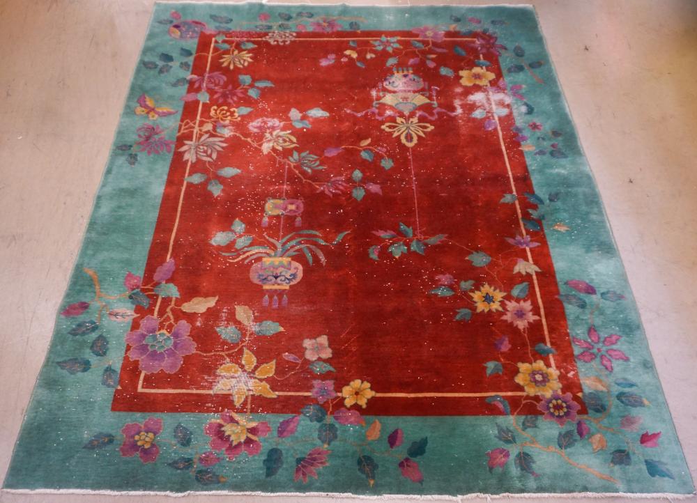 CHINESE NICHOLS RUG 11 FT 4 IN X