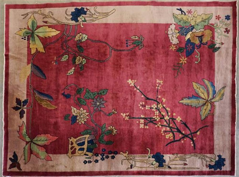 CHINESE NICHOLS RUG, 9 FT 2 IN X