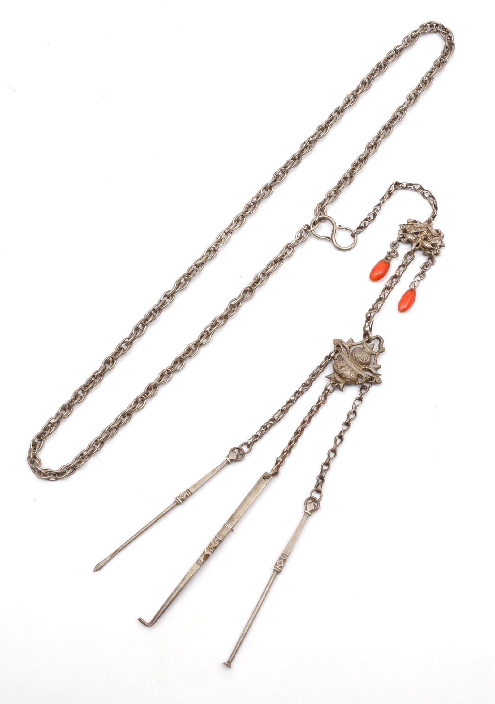 CHINESE OPIUM CHATELAINE, THREE