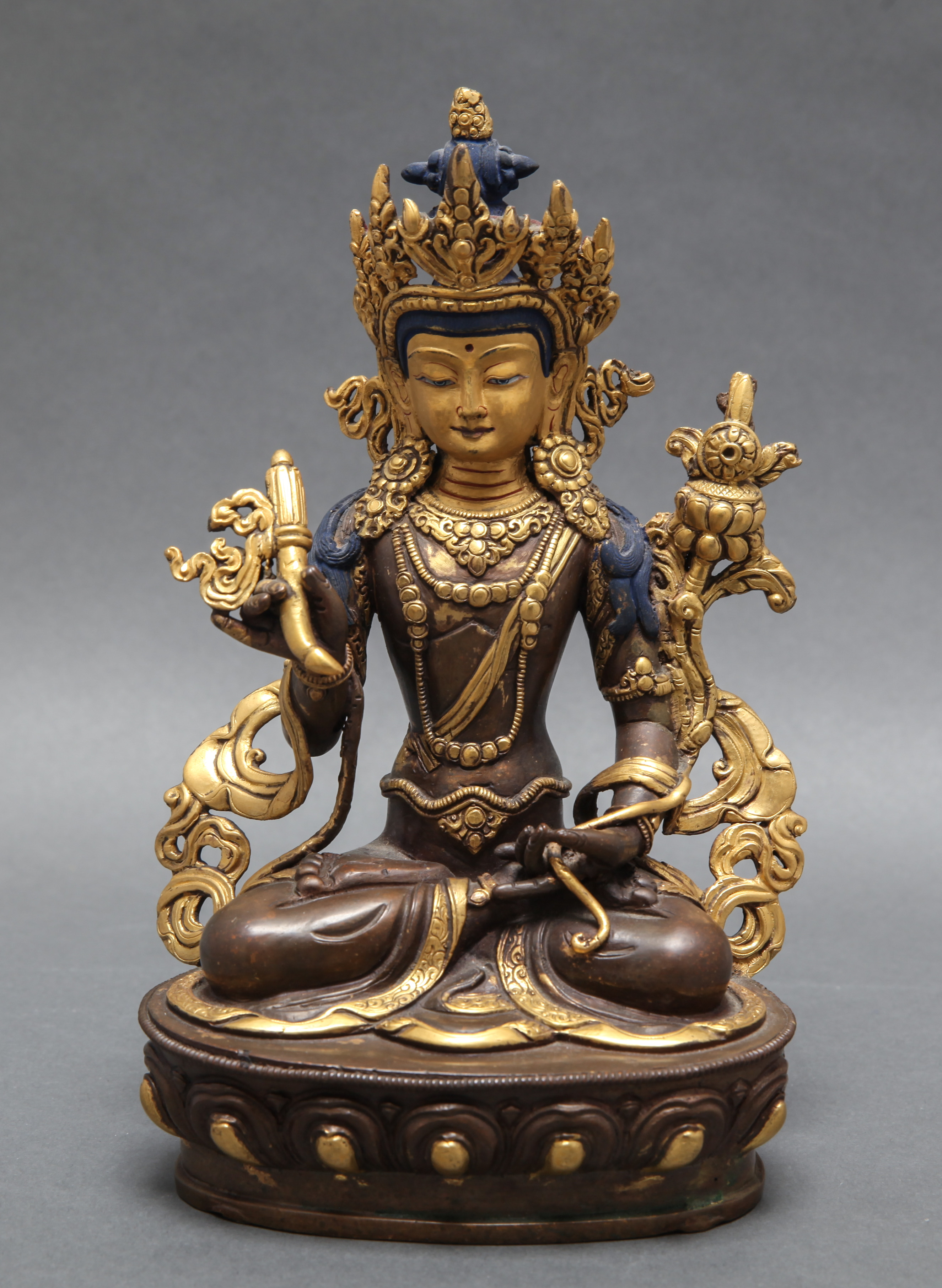 CHINESE OR TIBETAN BRONZE QUANYIN