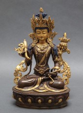 CHINESE OR TIBETAN BRONZE QUAN