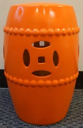CHINESE ORANGE GLAZED CERAMIC